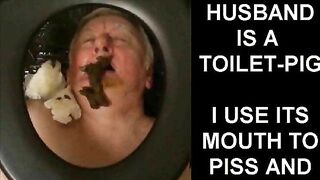 Using his mouth to piss and poop