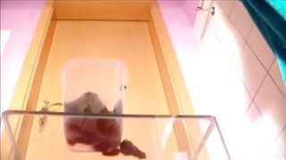 Shitting in a plastic box