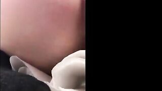 Nice booty babe shitting closeup