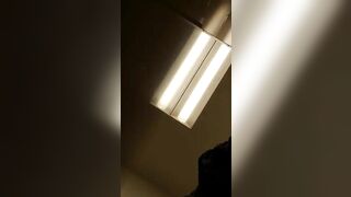 Closeup of lady pooping