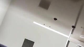 Woman pisses in the shower