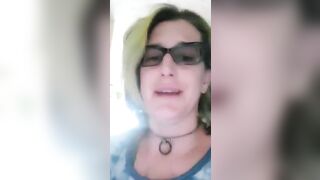 Mature lady poops hard