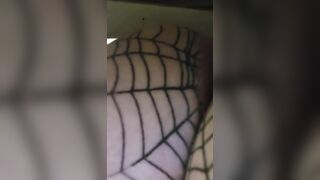 Green hairs milf pooping