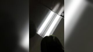 Closeup of mature lady poops