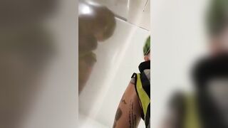 Lovely mature wife poops