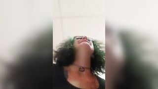 Lady with thick ass poop teasing