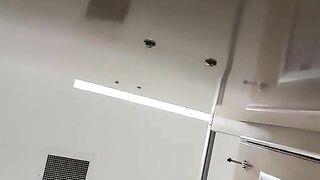 Stunning thick ass lady pooping closeup