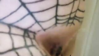 Stunning thick ass lady pooping closeup