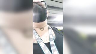 Masked sexy amateur milf pooping