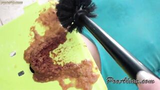 Skinny girl and dirty slave