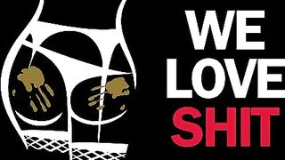 Rubbing her body with smelly sticky shit