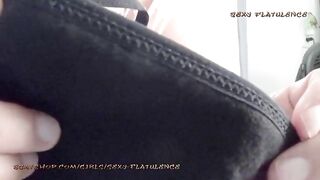 Shitting in her mask