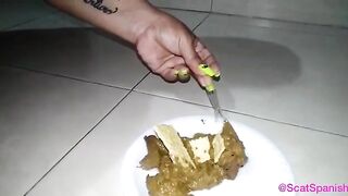 Thick poop on the plate