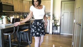 Pretty mistress shit feeding slave