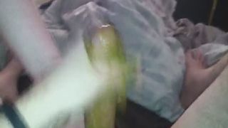 Handjob with green shit