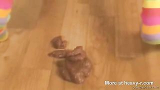 Young blonde playing with her shit