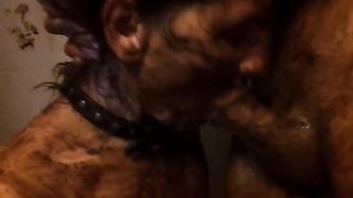 Sucking cock with scat