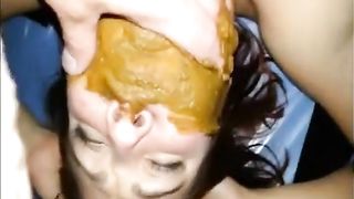 Shit on her entire body