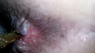 Long turd made her bleed