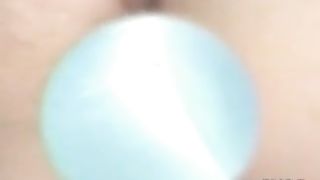 Brunette babe pooping