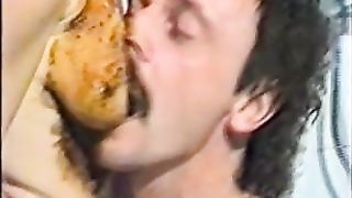 Enema with champagne