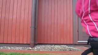 Pooping on the grass