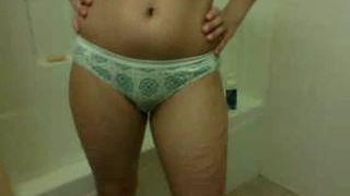 Smearing poop through her panties