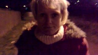 Sucking a long turd outdoor