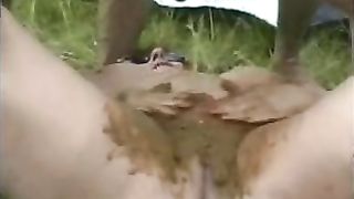 Scat orgy in the field