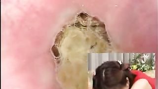 Camera in her asshole