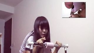 Feeding her male slave