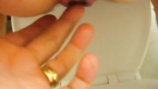 Big one on her husband hands