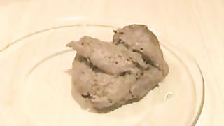 Mature woman pooping