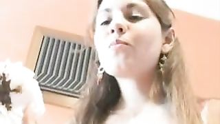 Shitting while sitting on a chair