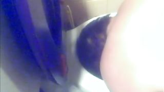 Drinking scat from the toilet