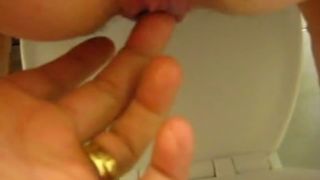 Shitting on her husband hands