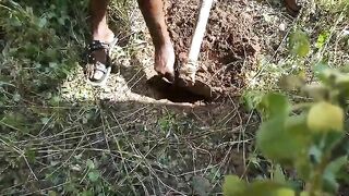 Dirty poop in the woods