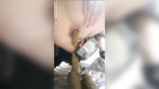 Soft poop from sexy babe
