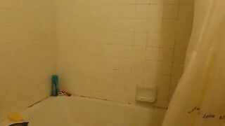 Plastic poop in shower