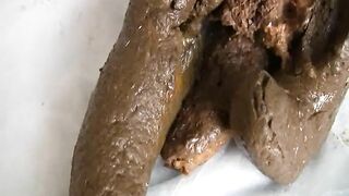 Dirty tight asshole and sexy poop