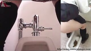 Japanese schoolgirl tight asshole caught pooping