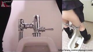 Japanese schoolgirl tight asshole caught pooping