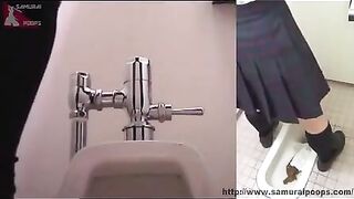 Japanese schoolgirl tight asshole caught pooping