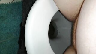 Amateur wife at home pissing and pooping