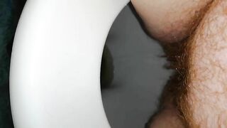 Amateur wife at home pissing and pooping