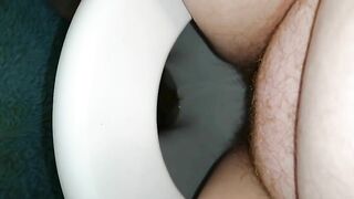 Chubby amateur lady pooping heavily