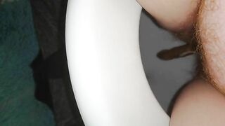 Thick dark turd drop