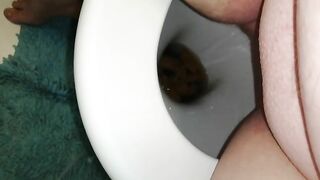 Sexy naked girl and tasty poop