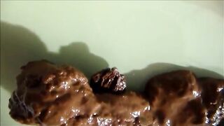 Woman shits diarrhea with pulsating asshole