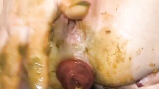 Dirty pooping asshole